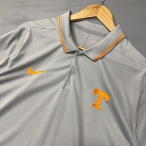 Tennessee Volunteers Nike Grey Short Sleeve Dri Fit Golf Polo Performance Shirt